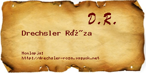 Drechsler Róza névjegykártya